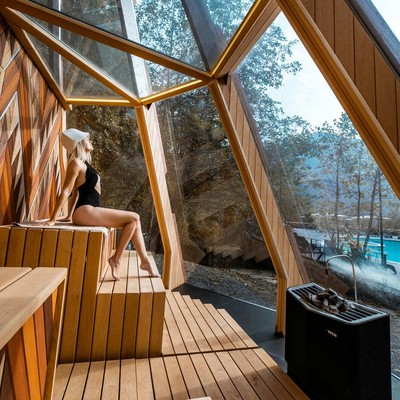 Глэмпинг Pine River 3* - Панорамная сауна