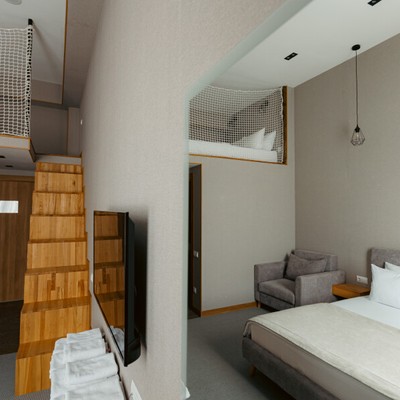 Гостиница GRIZZLY - Дуплекс четырехместный (двуспальный)