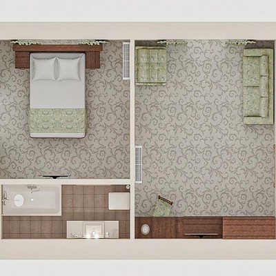 ALEAN FAMILY RESORT & SPA DOVILLE - Suite 2-местный 2-комнатный
